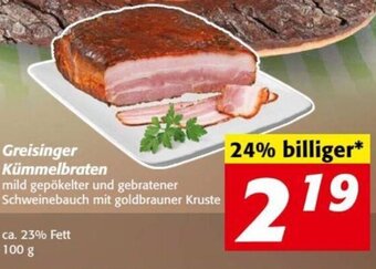 Nah&Frisch Greisinger Kümmelbraten 100g Angebot