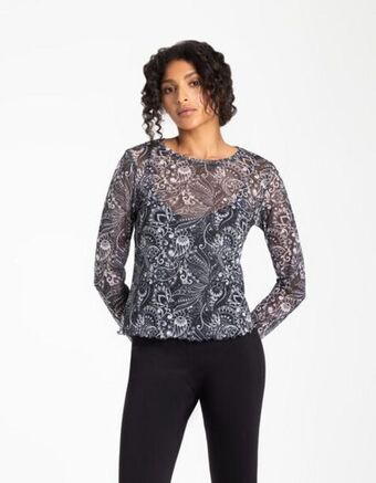 Takko Damen langarmshirt - mesh Angebot