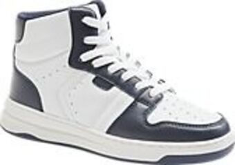 Deichmann Mid cut sneaker in schwarz-weiß Angebot