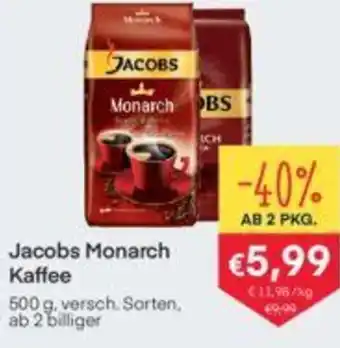 MPreis Jacobs Monarch Kaffee 500g Angebot