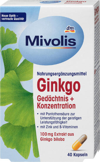 dm Mivolis ginkgo gedächtnis + konzentration kapseln Angebot