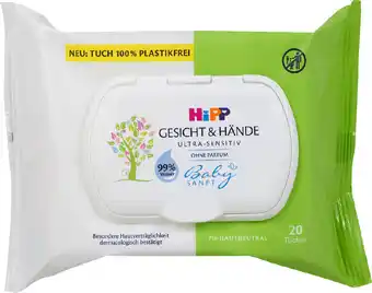 dm Hipp babysanft gesicht & hände feuchttücher ultra-sensitiv Angebot