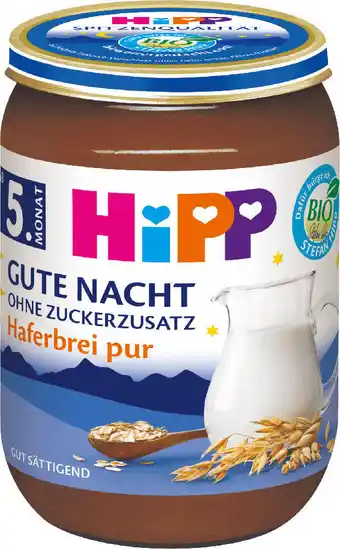 dm Hipp babybrei gute nacht haferbrei pur Angebot