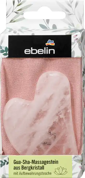 dm Ebelin gua-sha-massagestein aus bergkristall mit aufbewahrungstasche Angebot