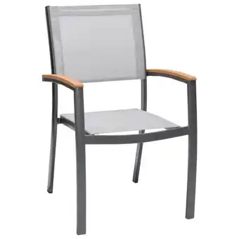 XXXLutz Stapelsessel in holz, metall, textil grau, hellgrau, teakfarben Angebot