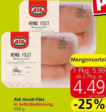 Spar AIA Hendl-Filet 550g Angebot