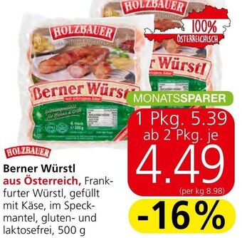 Spar Berner Würstl 500g Angebot