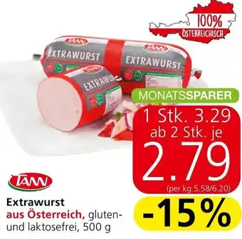 Spar Extrawurst aus Österreich 500g Angebot