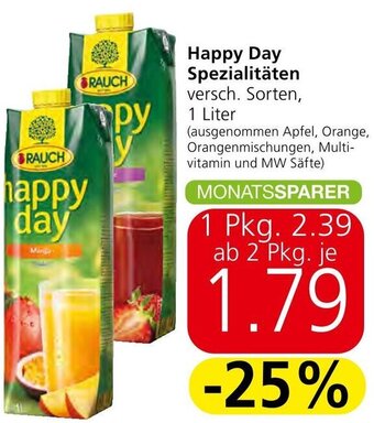Spar Happy Day Spezialitäten 1 liter Angebot