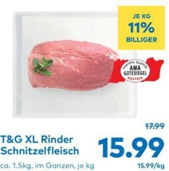 T&G T&G XL Rinder Schnitzelfleisch 1.5kg Angebot