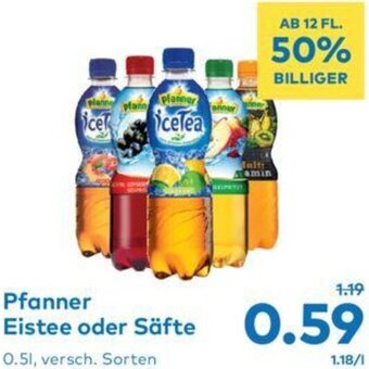 Pfanner Eistee oder Säfte 0.5l
