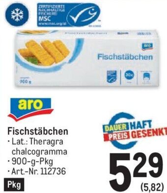 Metro Fischstäbchen 900g Angebot