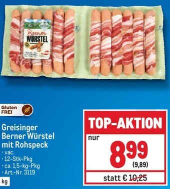 Metro Greisinger Berner Würstel mit Rohspeck Angebot