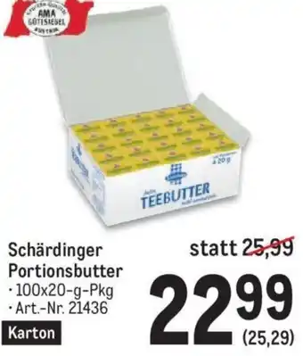 Metro Schärdinger Portionsbutter 100x20-g-Pkg Angebot