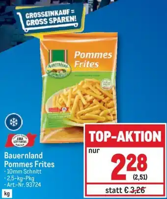 Metro Bauernland Pommes Frites 2,5-kg Angebot