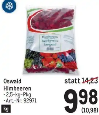 Metro Oswald Himbeeren 2,5-kg-Pkg Angebot