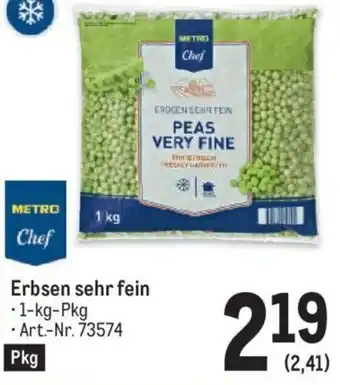 Metro Erbsen Sehr Fein 1-kg-Pkg Angebot