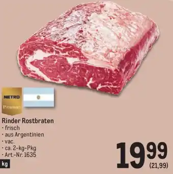 Metro Rinder Rostbraten 2-kg-Pkg Angebot