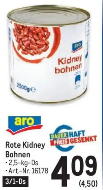 Metro Rote Kidney Bohnen 2,5-kg Angebot