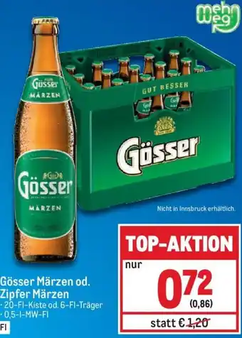Metro Gösser Märzen od. Zipfer Märzen 0,5-l Angebot