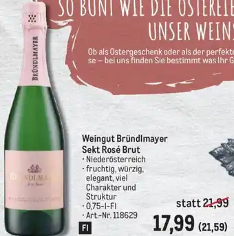 Metro Weingut Bründlmayer Sekt Rosé Brut 0,75-l Angebot