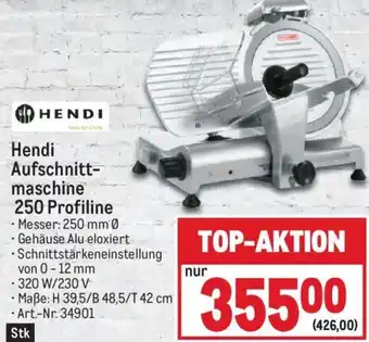 Metro Hendi Aufschnitt-maschine 250 Profiline Angebot