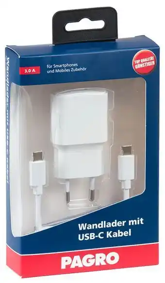 Pagro Diskont Pagro wandlader mit usb-c kabel weiß Angebot