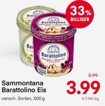 MPreis Sammontana Barattolino Eis 500g Angebot