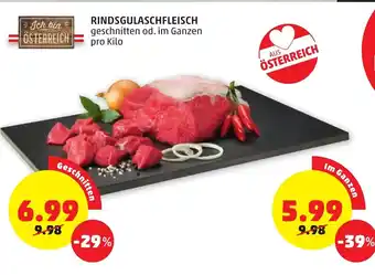 PENNY Rindsgulaschfleisch 1kg Angebot