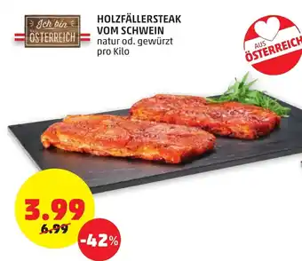 PENNY Holzfallersteak vom Schwein 1kg Angebot
