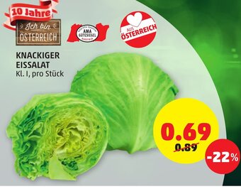 PENNY Knackiger Eissalat Angebot