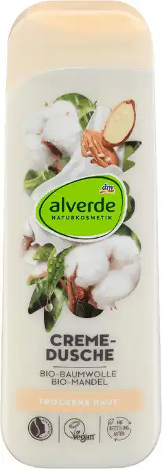 dm Alverde naturkosmetik cremedusche bio-baumwolle & bio-mandel Angebot