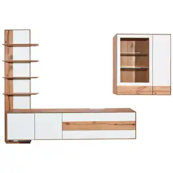 XXXLutz Wohnwand 297/206/48 cm in weiß, eichefarben Angebot