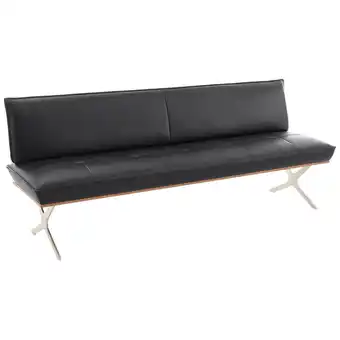 XXXLutz Sitzbank 214/88/66 cm in schwarz, edelstahlfarben Angebot