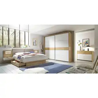 XXXLutz Bettanlage 180/200 cm in weiß, eichefarben, beige Angebot