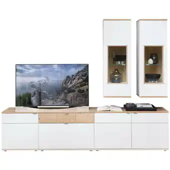 XXXLutz Wohnwand 270/215/45 cm in weiß, eichefarben Angebot