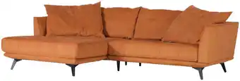 XXXLutz Ecksofa in lederlook, mikrofaser hellbraun Angebot