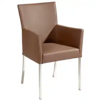 XXXLutz Armlehnstuhl in edelstahl echtleder pigmentiert Angebot