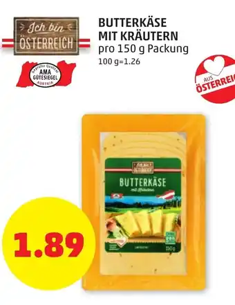 PENNY Butterkase mit Krautern 150g Angebot