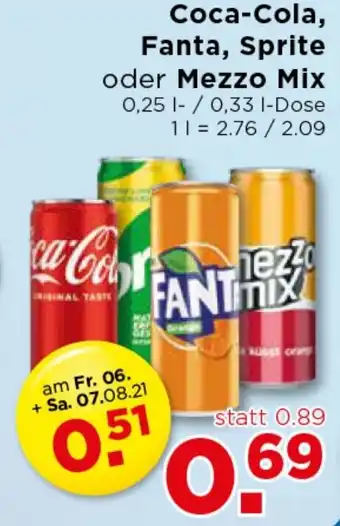 Unimarkt Coca-Cola,Fanta, Sprite oder Mezzomix 0,33l Angebot