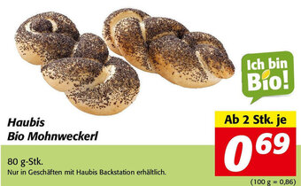 Nah&Frisch Haubis Bio Mohnweckerl 80g Angebot