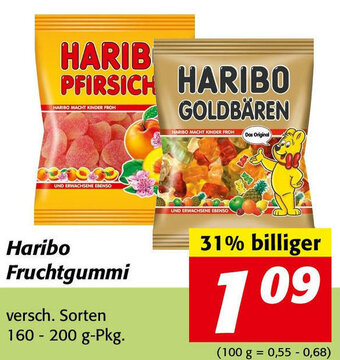 Nah&Frisch Haribo Fruchtgummi 160-200g Angebot