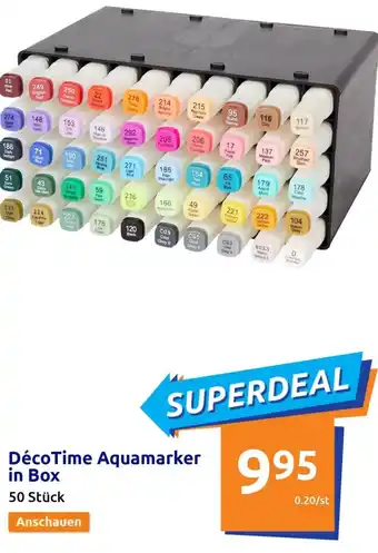 Action DécoTime Aquamarker in Box 50 Stk. Angebot
