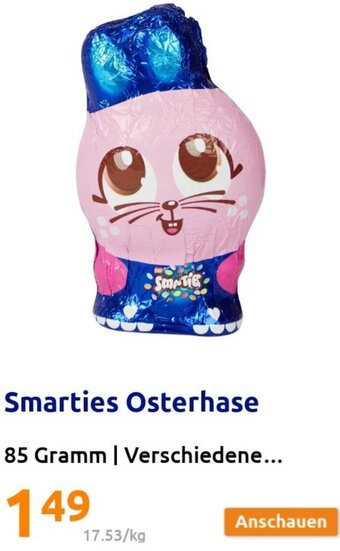 Action Smarties Osterhase 85 Gramm Angebot