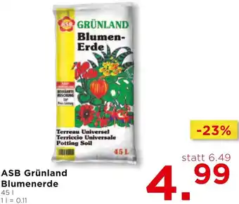 Unimarkt ASB Grünland Blumenerde 45 l Angebot