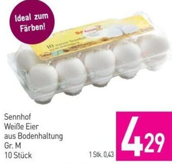 Sutterlüty Sennhof Weiße Eier aus Bodenhaltung Gr. M 10 Stk. Angebot