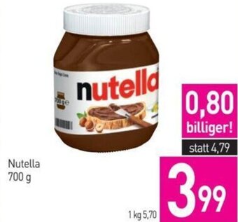 Sutterlüty Nutella 700 g Angebot