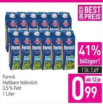Sutterlüty Formil Haltbare Vollmilch 3,5% Fett 1 Liter Angebot