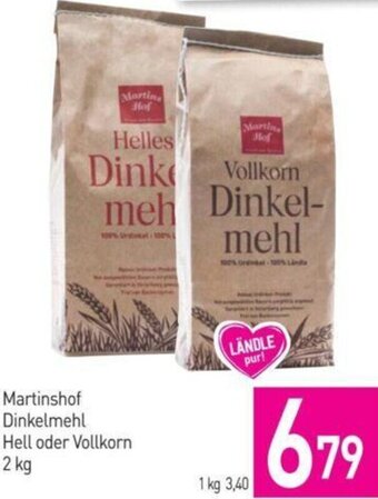 Sutterlüty Martinshof Dinkelmehl Hell oder Vollkorn 2 kg Angebot