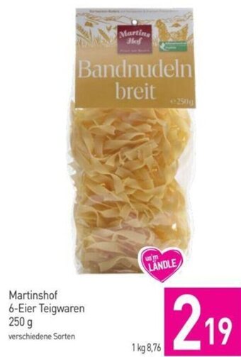 Sutterlüty Martinshof 6-Eier Teigwaren 250 g Angebot